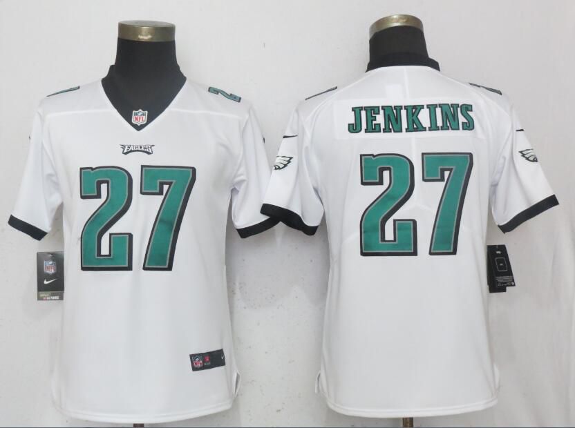 Women Philadelphia Eagles #27 Jenkins White Vapor Untouchable Playe Nike NFL Jerseys